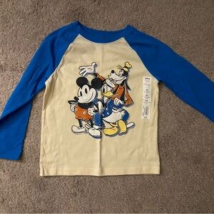 NWT Disney Mickey and Goofy Long Sleeve Shirt